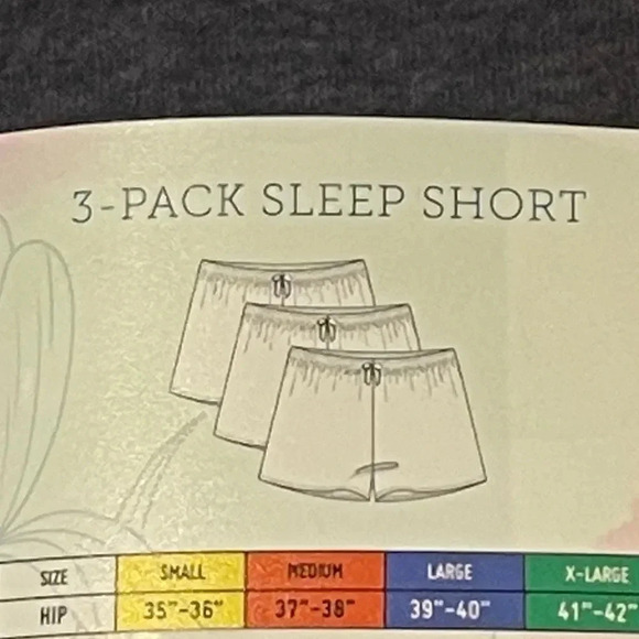 Jane and Bleecker 3 pk sleep shorts Large - Picture 7 of 12